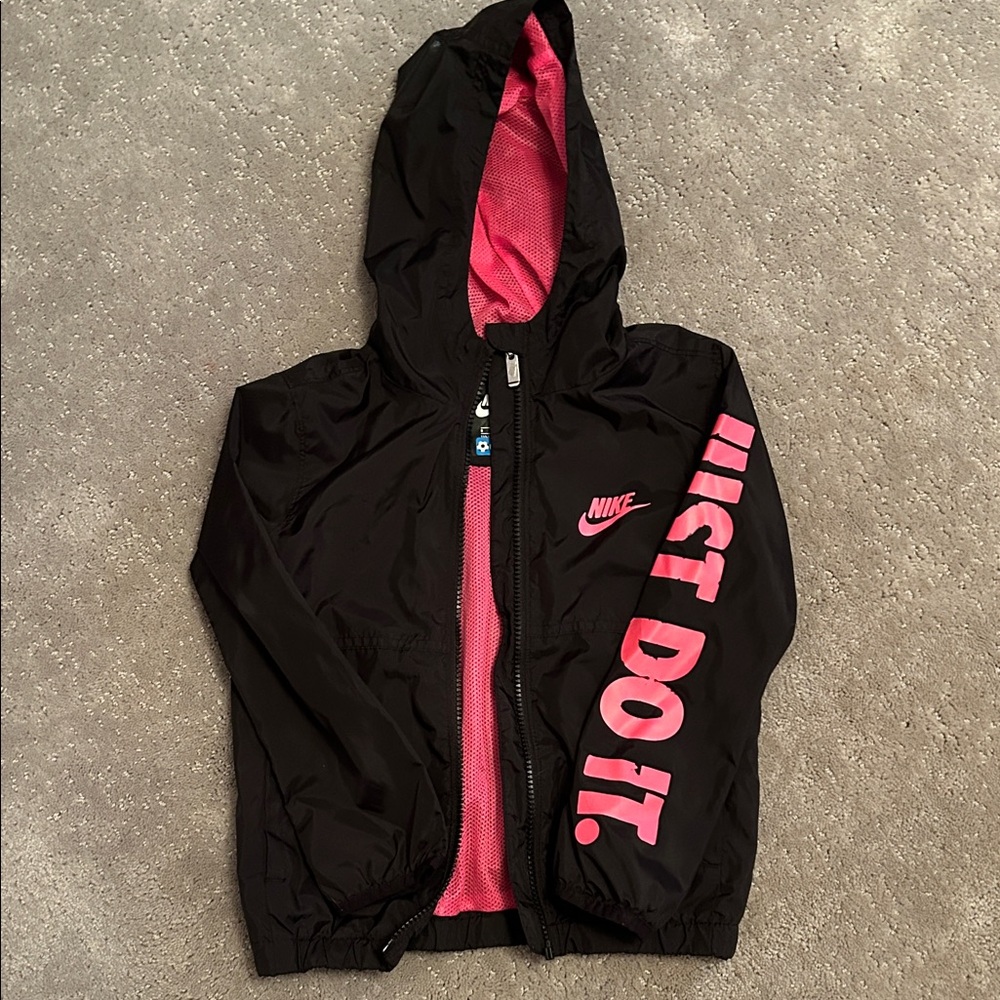 Nike Black Jacket with Pink Highlights